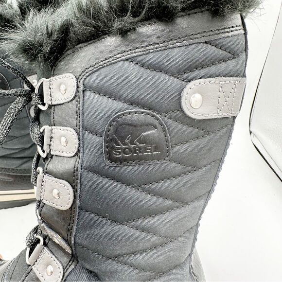 Sorel YOUTH TOFINO II BOOT faux fur top waterproof winter boots size 2 lace up - Picture 5 of 11